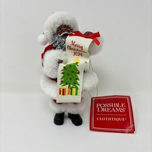 Department 56 Possible Dreams Clothtique Santa Ornament NWT Merry Christmas 2024